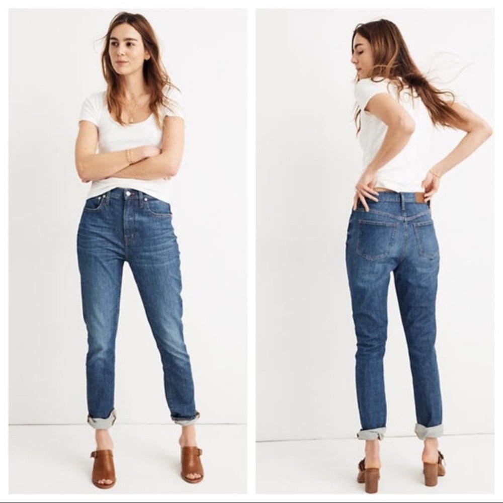Madewell high rise slim boy jeans 27 tall (e20)